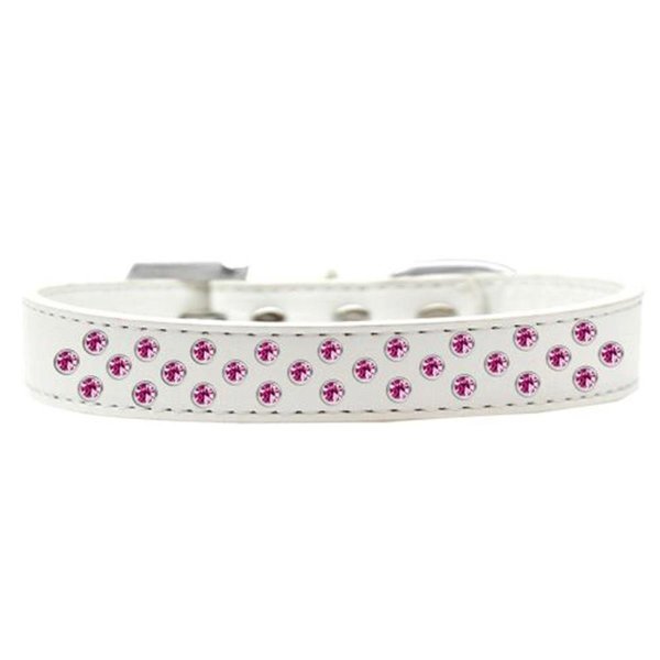 Unconditional Love Sprinkles Bright Pink Crystals Dog CollarWhite Size 12 UN811473